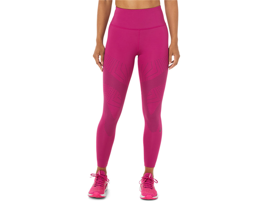 Women\'s Asics Road Balance Leggings Fuchsia Red | 3864-NTAIW