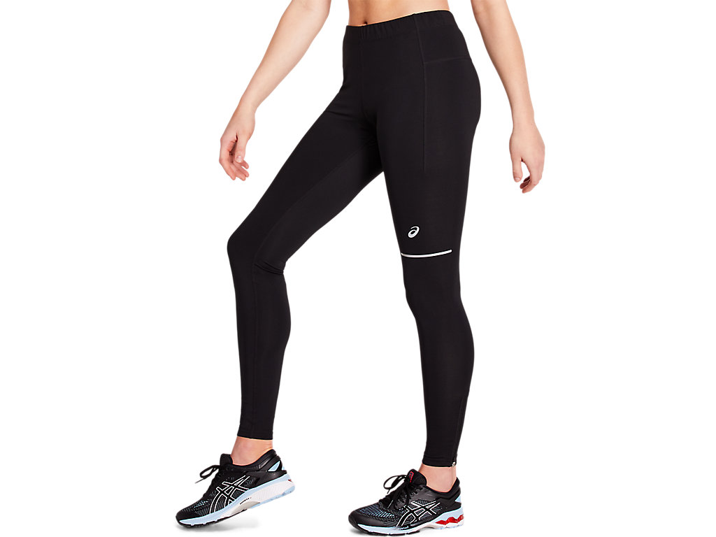 Women's Asics Run Lite Show Leggings Black | 7624-TDUHJ