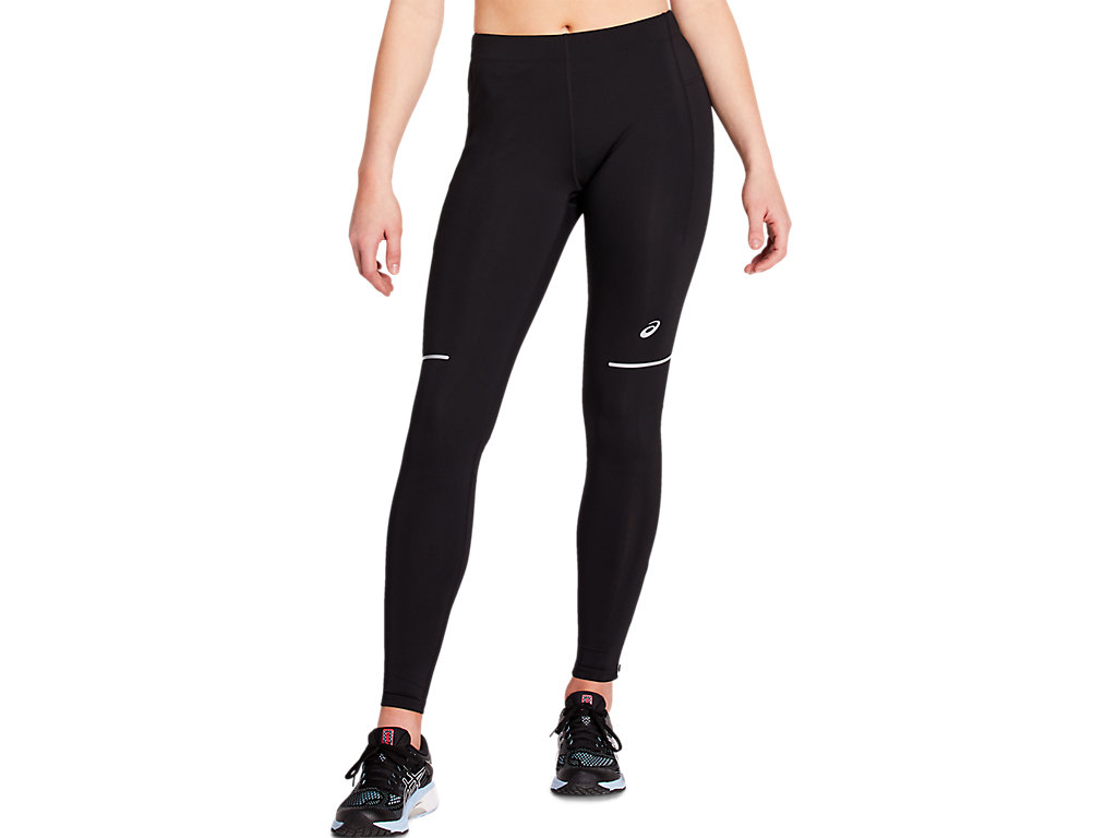 Women\'s Asics Run Lite Show Leggings Black | 7624-TDUHJ