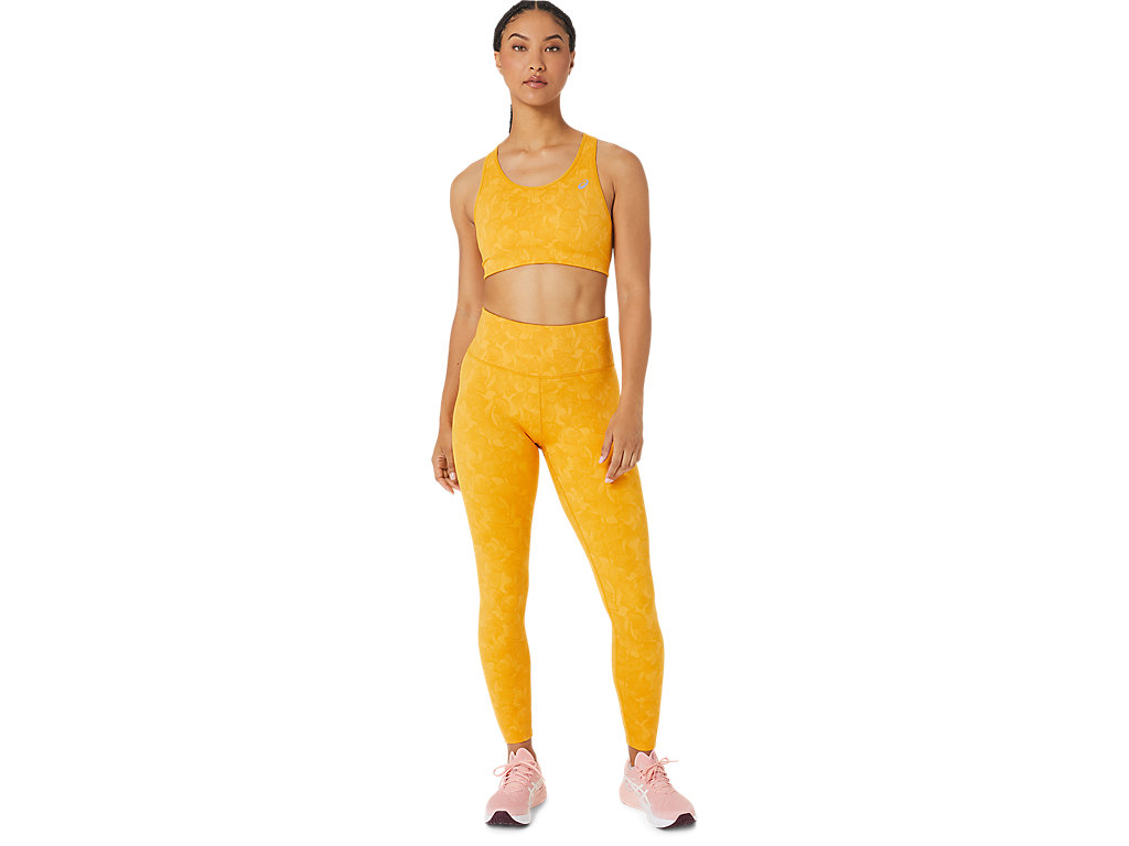 Women's Asics Runkoyo Jacquard Leggings Yellow | 6437-QXTDW