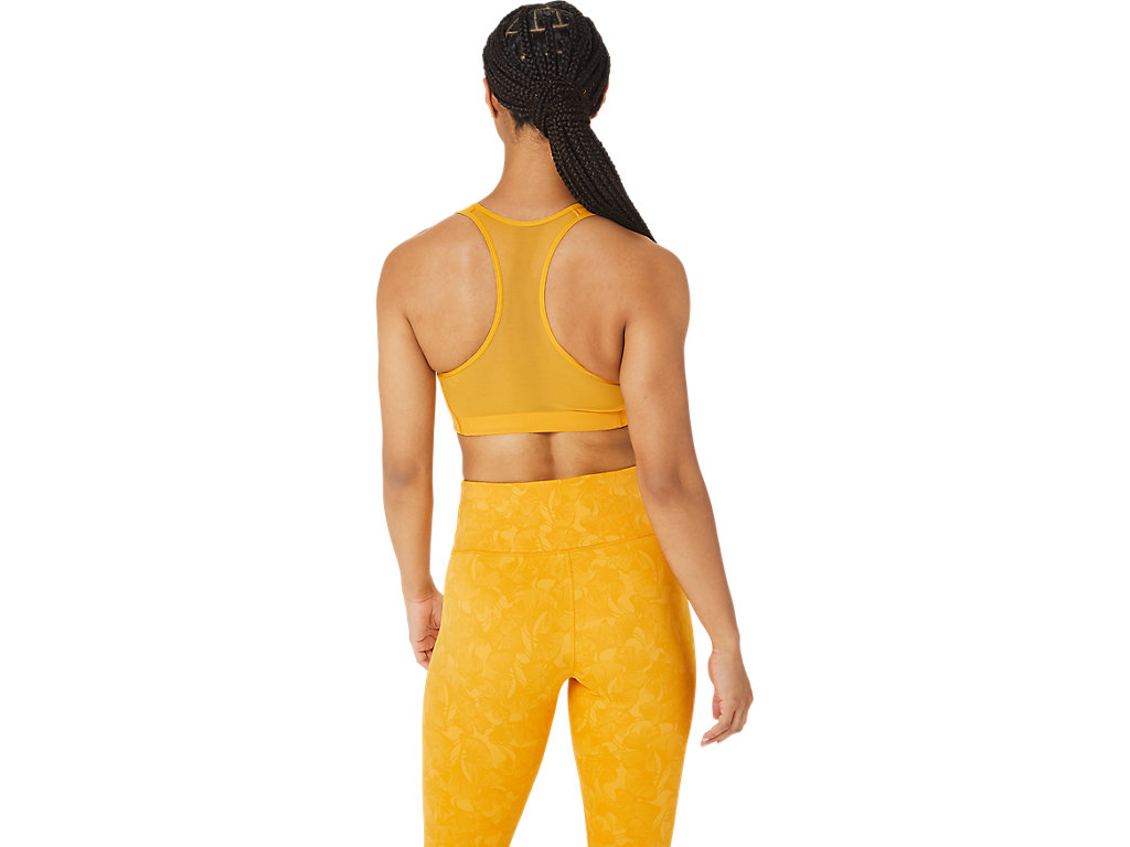 Women's Asics Runkoyo Jacquard Sports Bra Yellow | 0468-HAZPJ