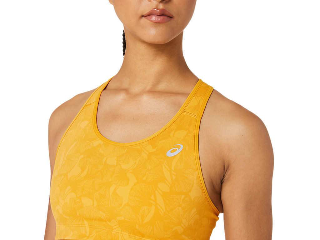 Women's Asics Runkoyo Jacquard Sports Bra Yellow | 0468-HAZPJ