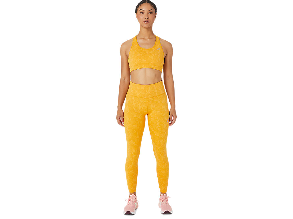 Women's Asics Runkoyo Jacquard Sports Bra Yellow | 0468-HAZPJ