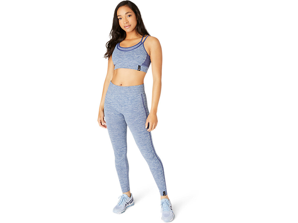 Women's Asics Seamless Leggings Blue | 9370-VPHML