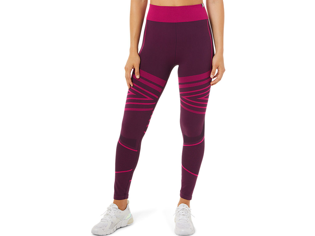 Women\'s Asics Seamless Leggings Deep Purple | 2364-VHZXU