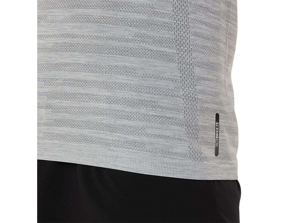 Women's Asics Seamless Sleeve T Shirts Grey / Grey | 1607-DCIHP