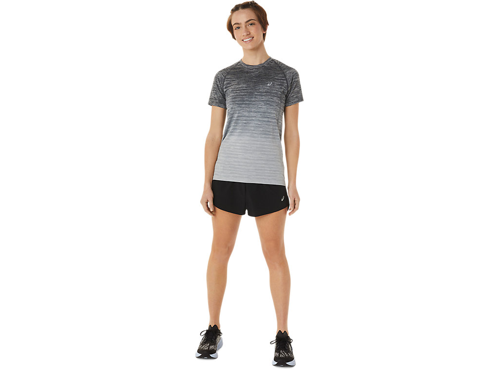 Women's Asics Seamless Sleeve T Shirts Grey / Grey | 1607-DCIHP