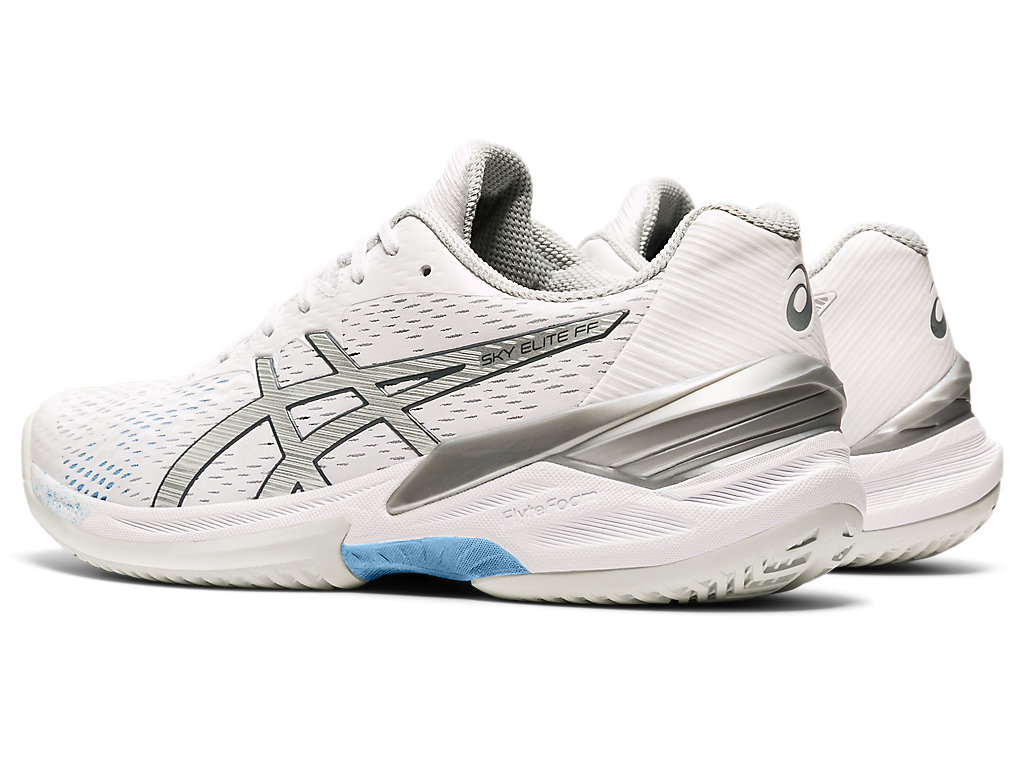 Women's Asics Sky Elite Ff Volleyball Shoes White / Silver | 4236-CAZSF