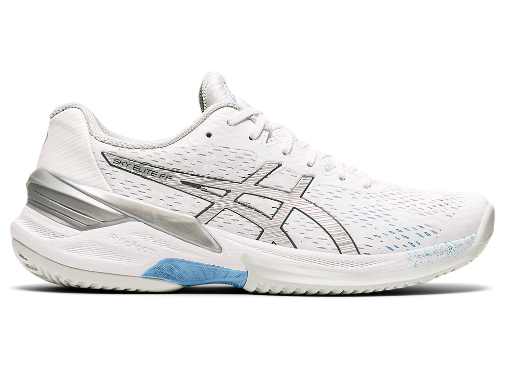 Women\'s Asics Sky Elite Ff Volleyball Shoes White / Silver | 4236-CAZSF