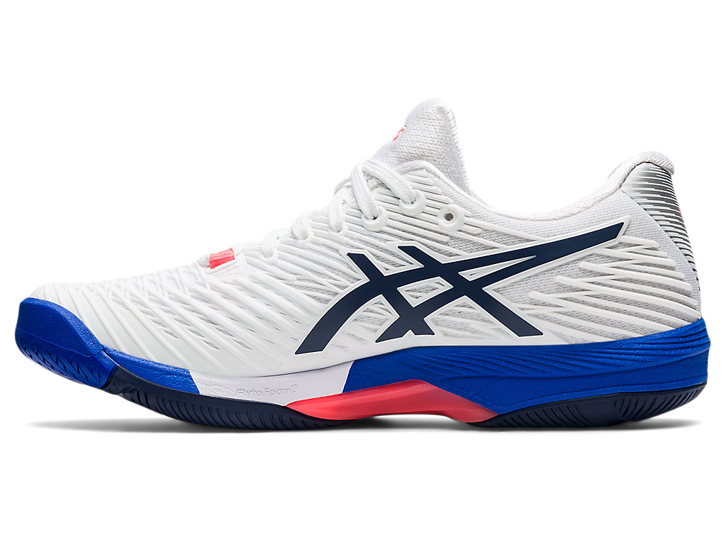 Women's Asics Solution Speed Ff 2 Tennis Shoes White / Navy | 2481-PFHTX