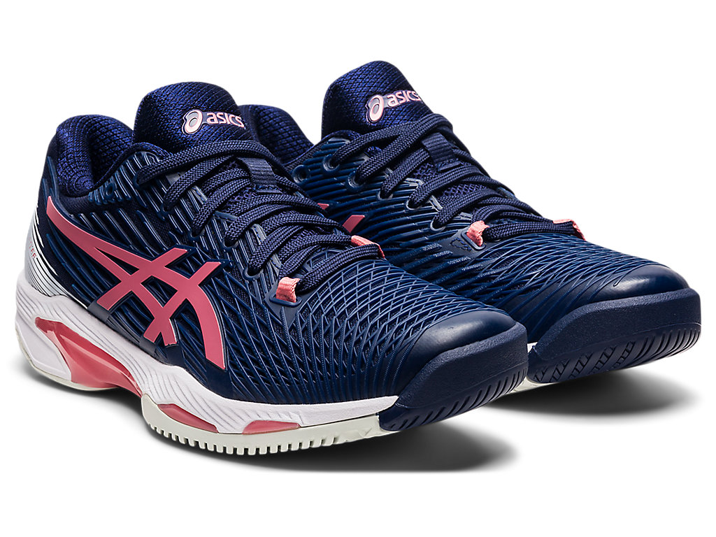 Women's Asics Solution Speed Ff 2 Tennis Shoes Navy / Rose | 3027-TRYZD