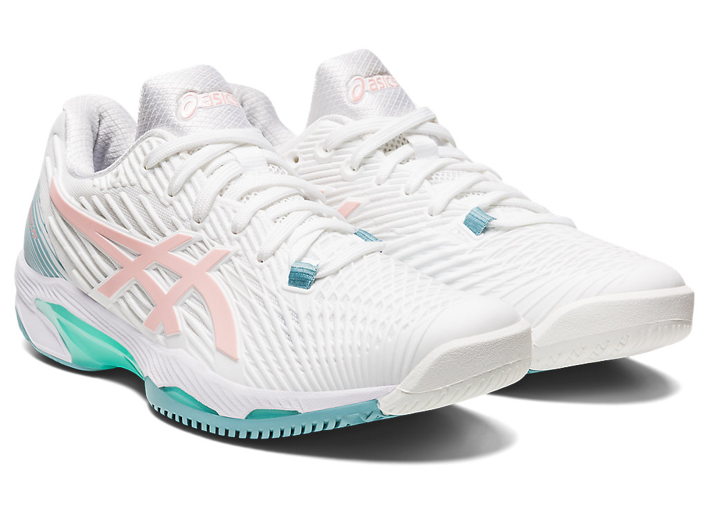 Women's Asics Solution Speed Ff 2 Tennis Shoes White / Rose | 6019-FBNQE