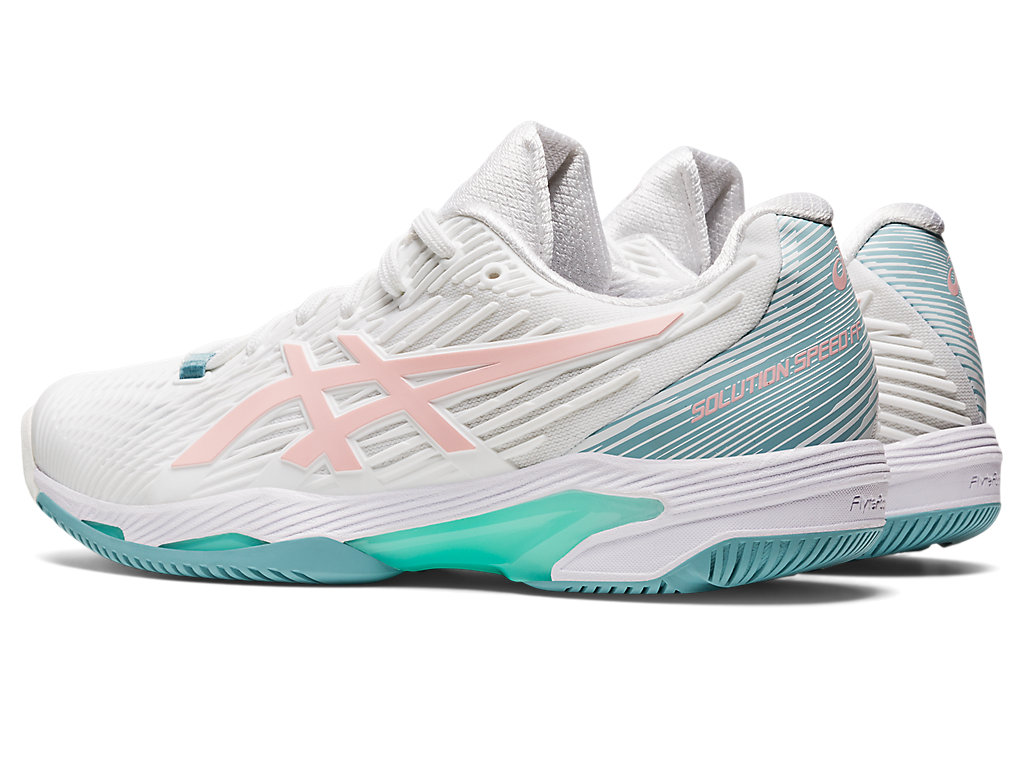 Women's Asics Solution Speed Ff 2 Tennis Shoes White / Rose | 6019-FBNQE