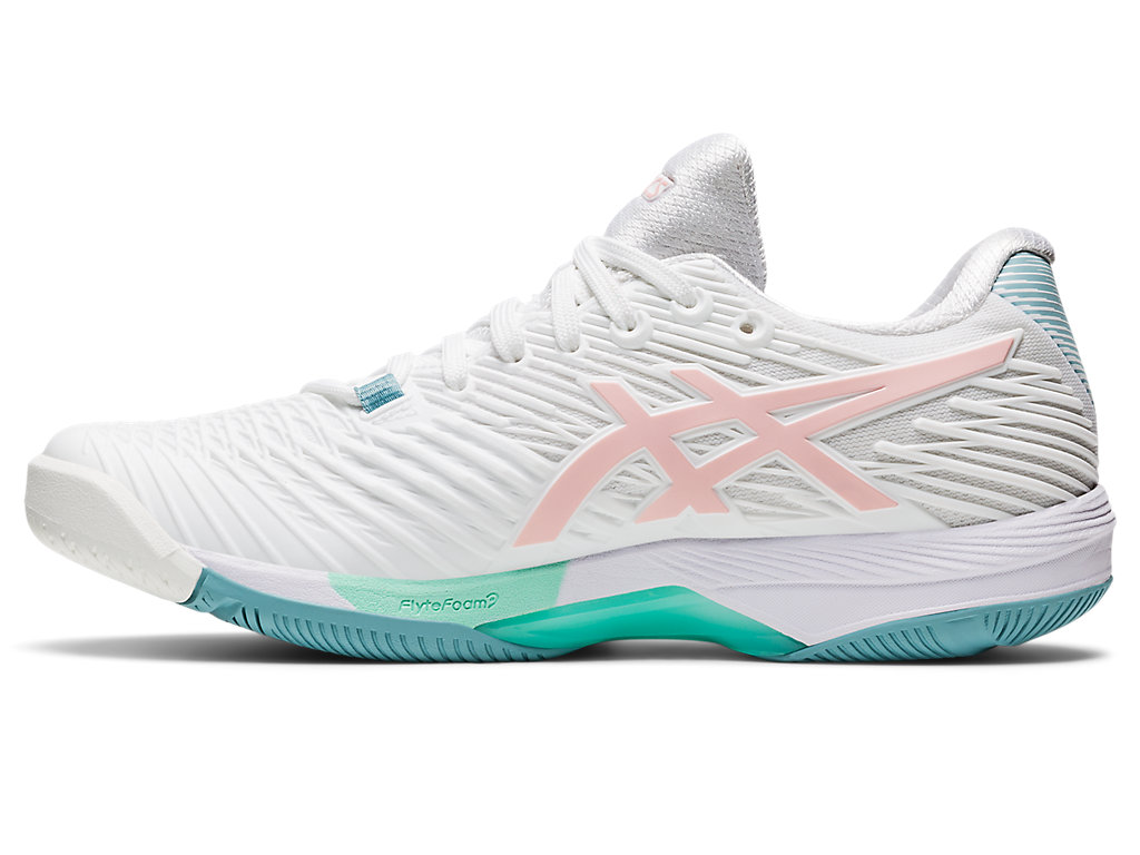 Women's Asics Solution Speed Ff 2 Tennis Shoes White / Rose | 6019-FBNQE