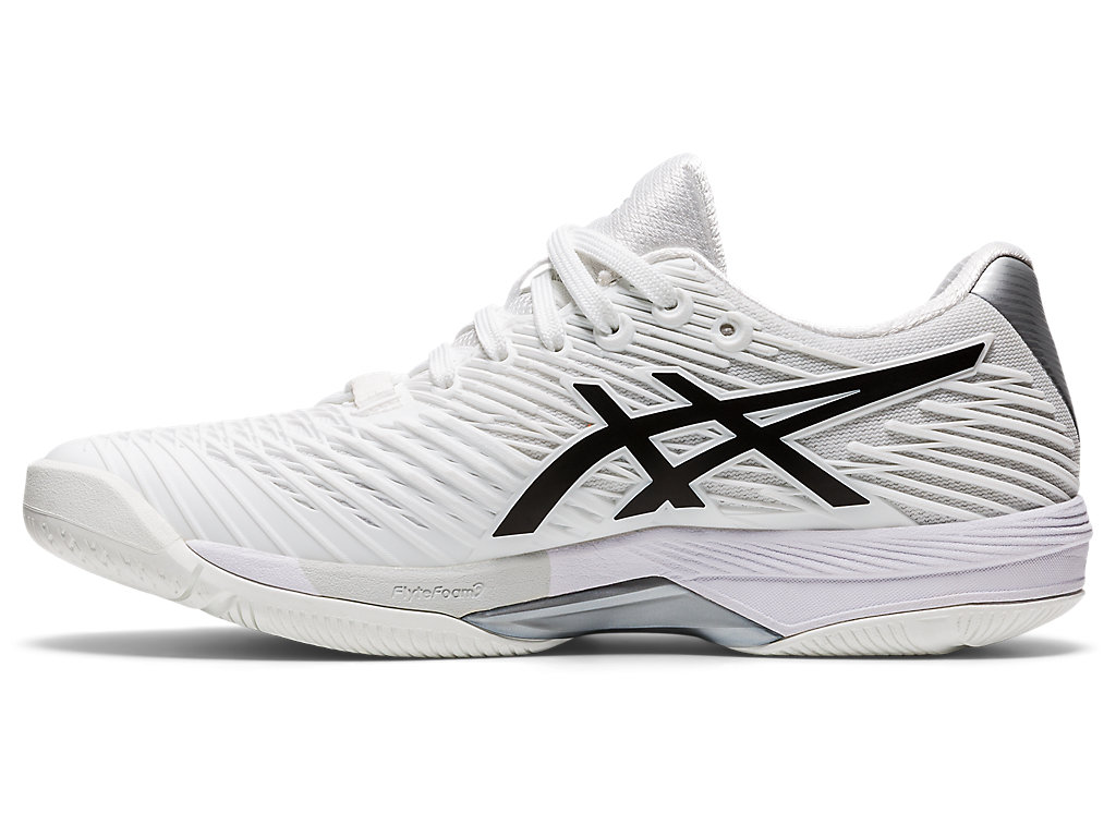 Women's Asics Solution Speed Ff 2 Tennis Shoes White / Black | 6723-SXOYZ