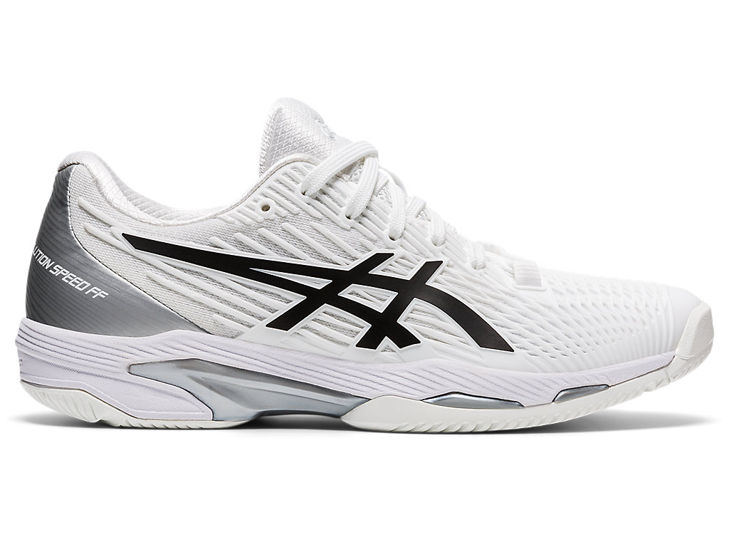 Women\'s Asics Solution Speed Ff 2 Tennis Shoes White / Black | 6723-SXOYZ