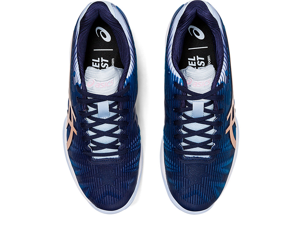 Women's Asics Solution Speed Ff Tennis Shoes Navy / Gold | 1736-KNLCX