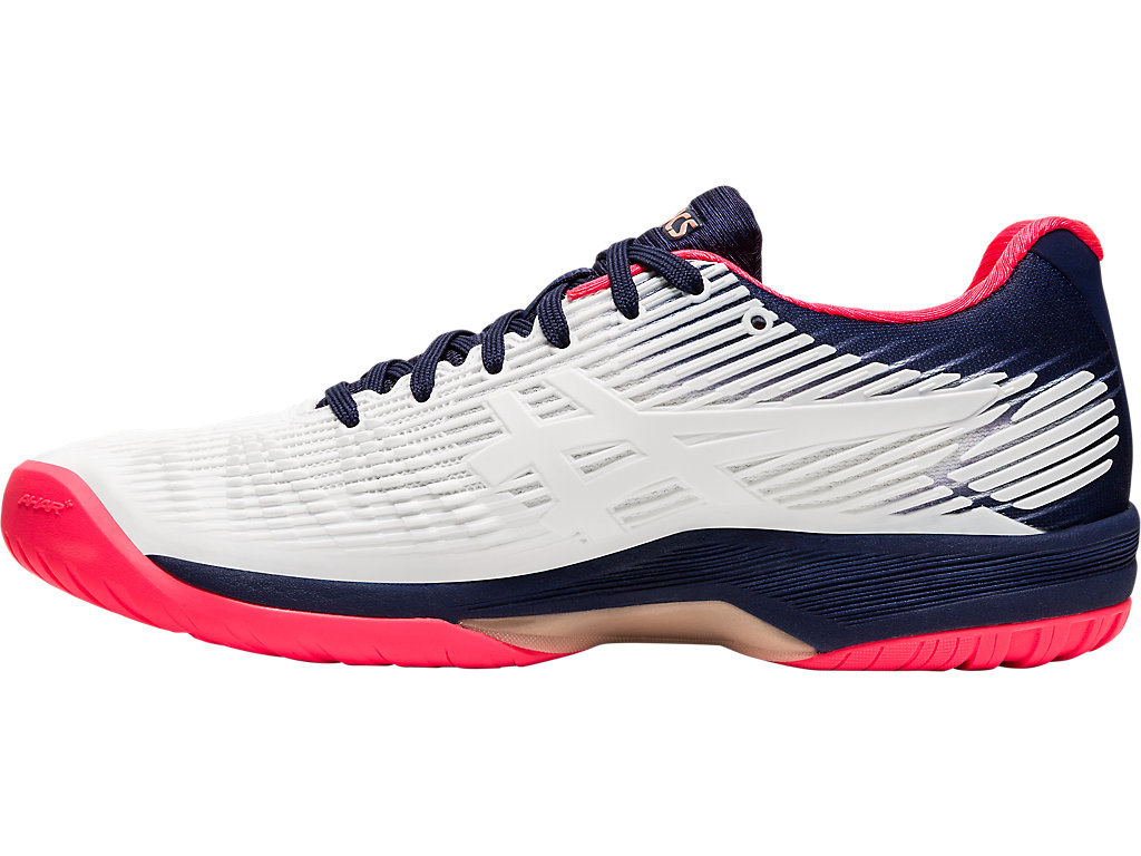 Women's Asics Solution Speed Ff Tennis Shoes White / Navy | 3954-CZOSK