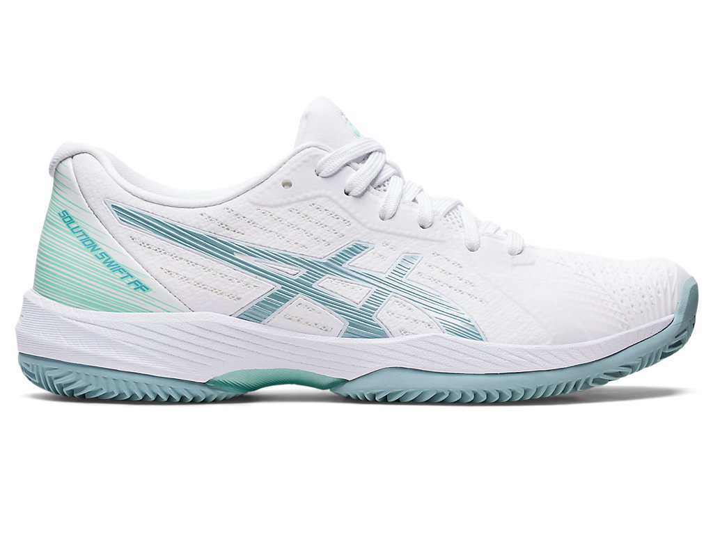 Women\'s Asics Solution Swift Ff Clay Tennis Shoes White / Blue | 8561-DVWGM