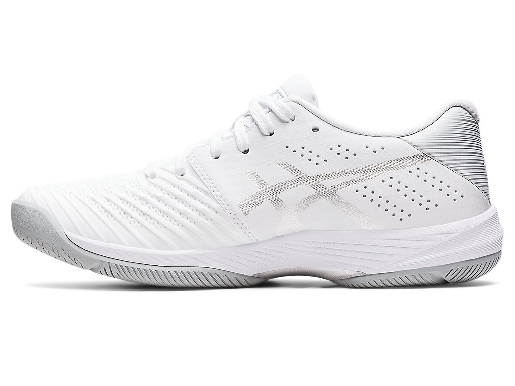 Women's Asics Solution Swift Ff Tennis Shoes White / Silver | 2408-HGQLE