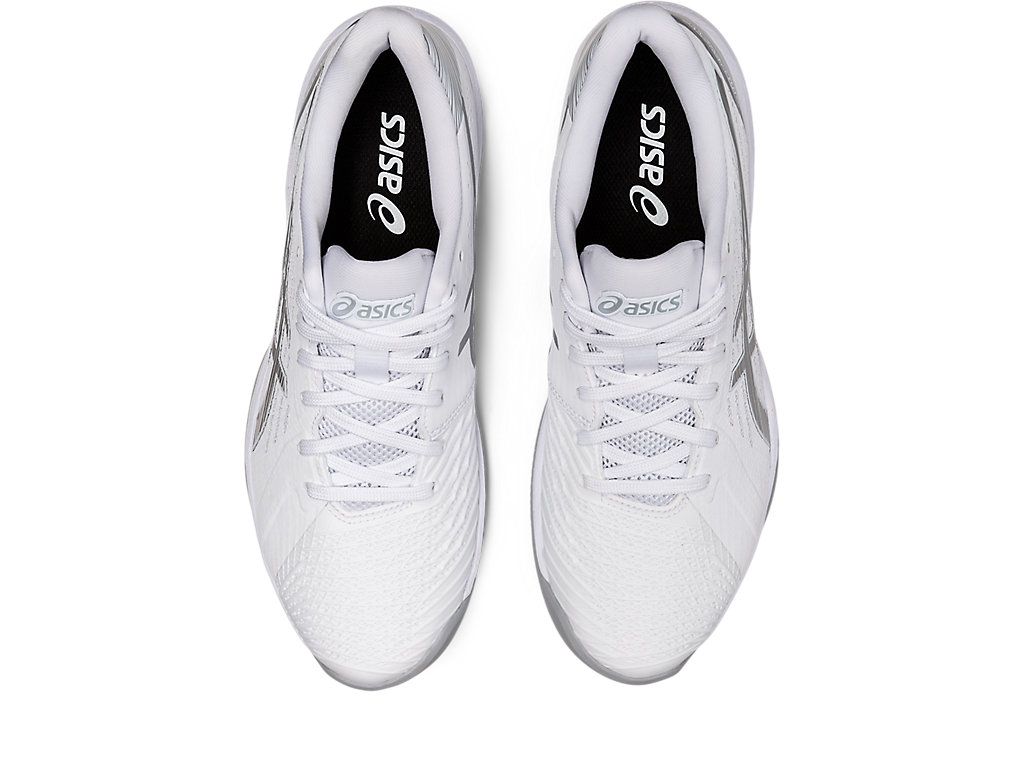 Women's Asics Solution Swift Ff Tennis Shoes White / Silver | 2408-HGQLE