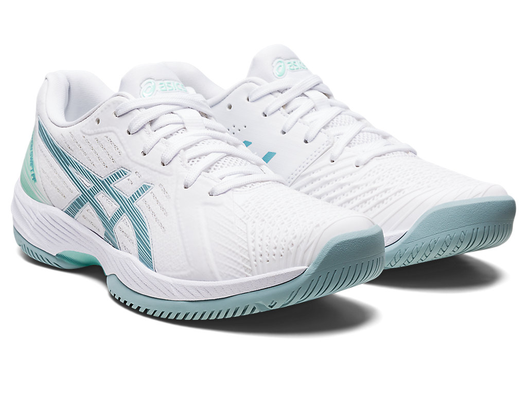 Women's Asics Solution Swift Ff Tennis Shoes White / Blue | 3749-DSFJT