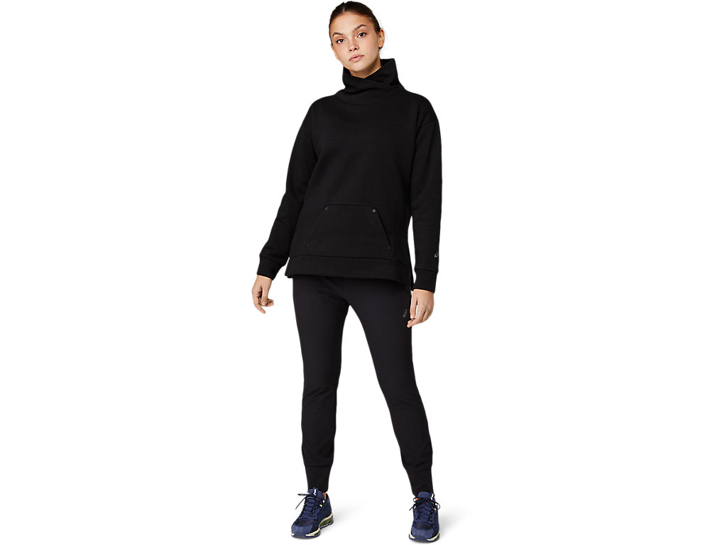 Women's Asics Stretch Tapered Pants Black | 3642-BQINV