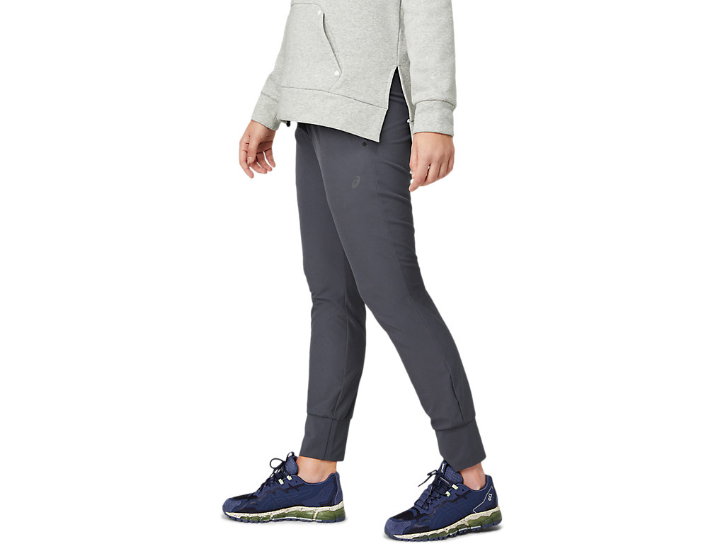 Women's Asics Stretch Tapered Pants Grey | 9245-KUMBR