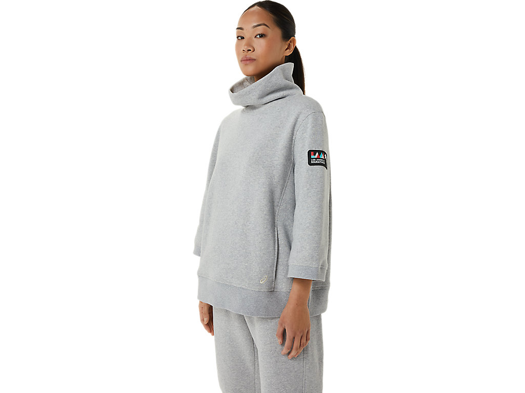 Women's Asics Sunday Fleece Cowl Lam Hoodie Light Grey | 8467-LGSMA