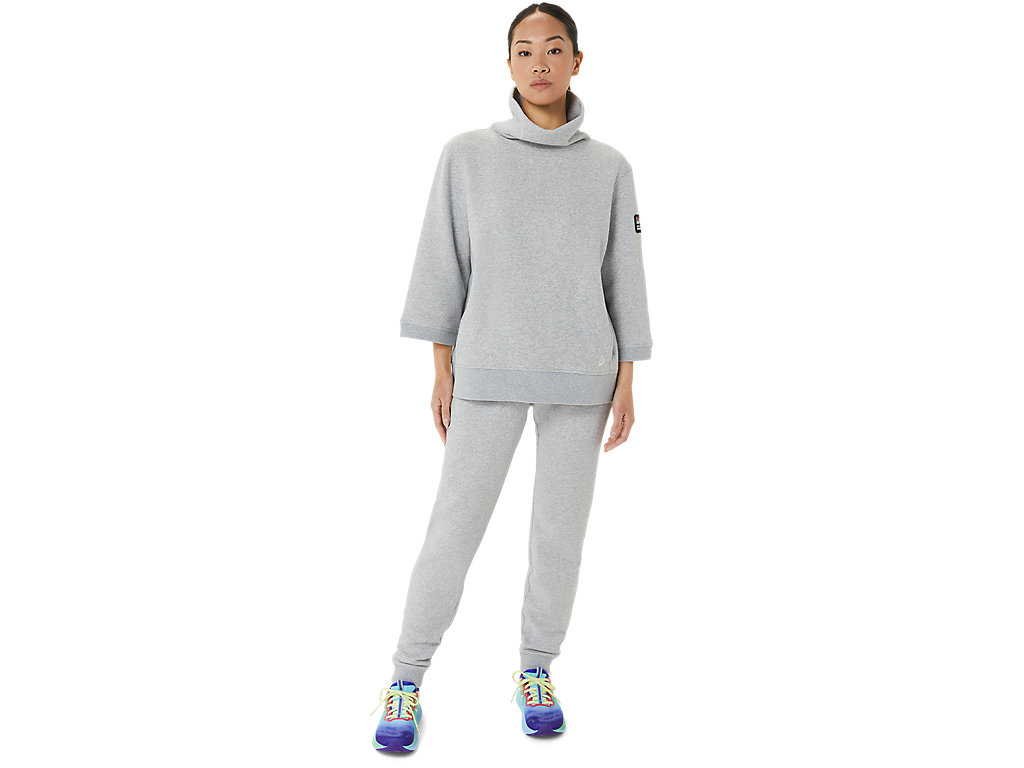 Women's Asics Sunday Fleece Cowl Lam Hoodie Light Grey | 8467-LGSMA