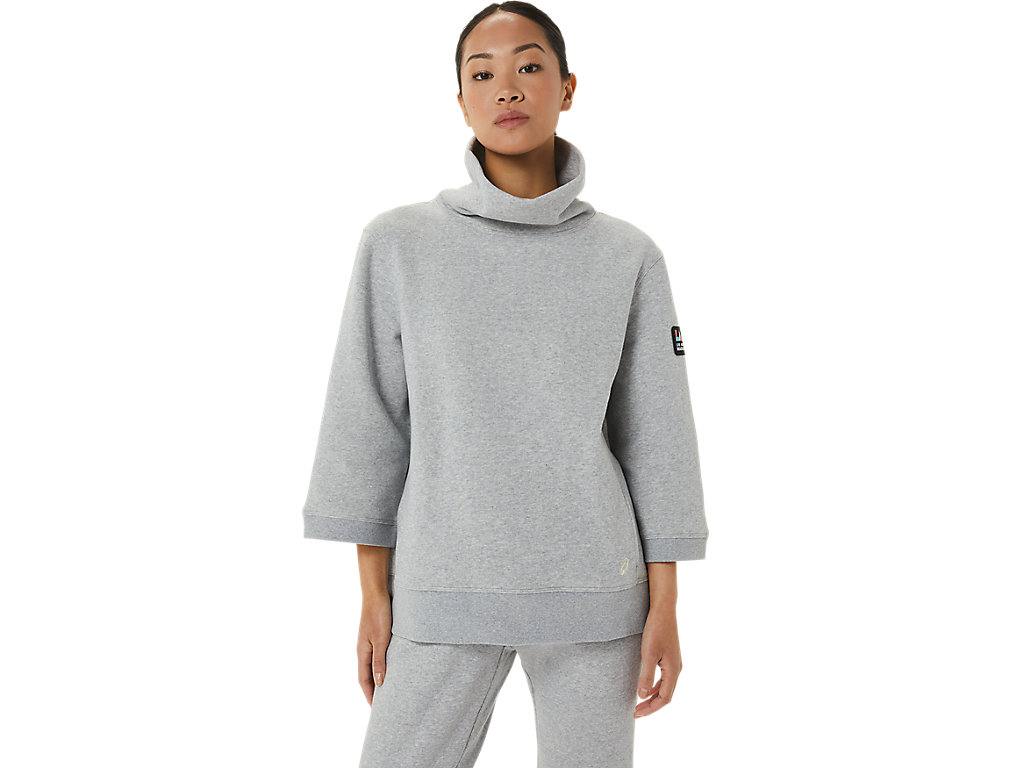 Women\'s Asics Sunday Fleece Cowl Lam Hoodie Light Grey | 8467-LGSMA