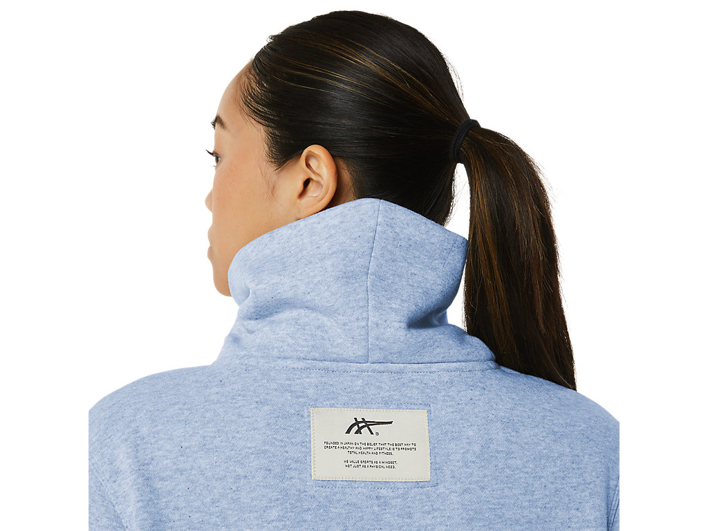 Women's Asics Sunday Sana Fleece Cowl Hoodie Blue | 8714-PCJNY