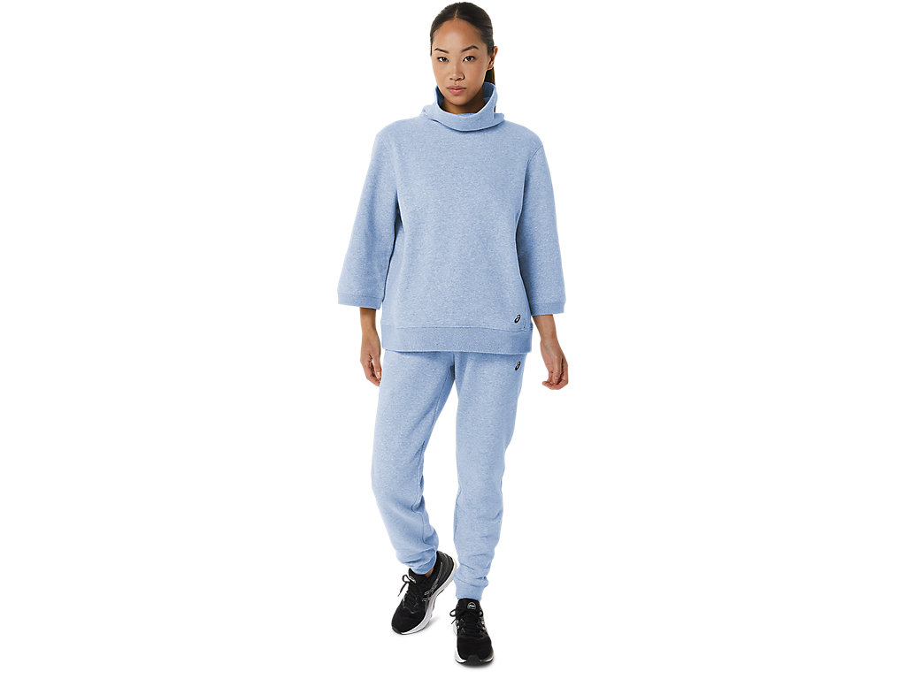 Women's Asics Sunday Sana Fleece Cowl Hoodie Blue | 8714-PCJNY