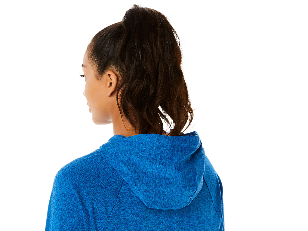 Women's Asics Tech Po Hoodie Blue | 5086-KMTUH