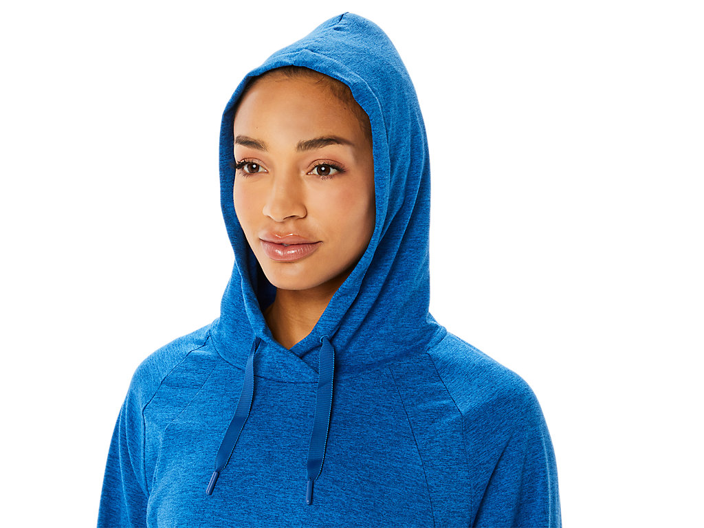 Women's Asics Tech Po Hoodie Blue | 5086-KMTUH