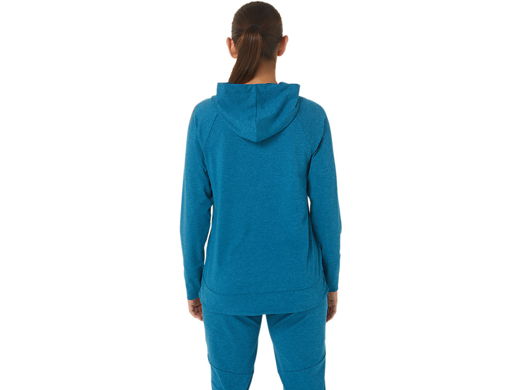 Women's Asics Tech Pullover T Shirts Deep Turquoise | 5274-TGERS