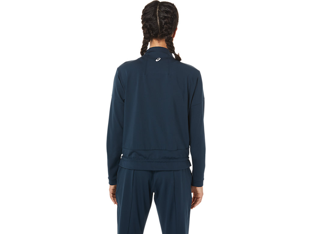 Women's Asics Tennis Jackets Blue / Black | 4598-SQEUH