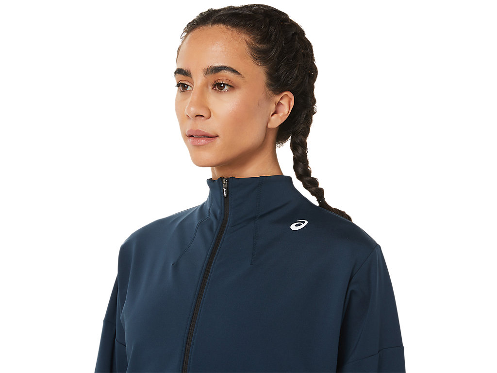 Women's Asics Tennis Jackets Blue / Black | 4598-SQEUH