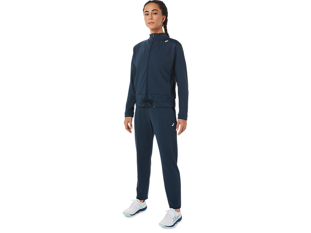 Women's Asics Tennis Jackets Blue / Black | 4598-SQEUH