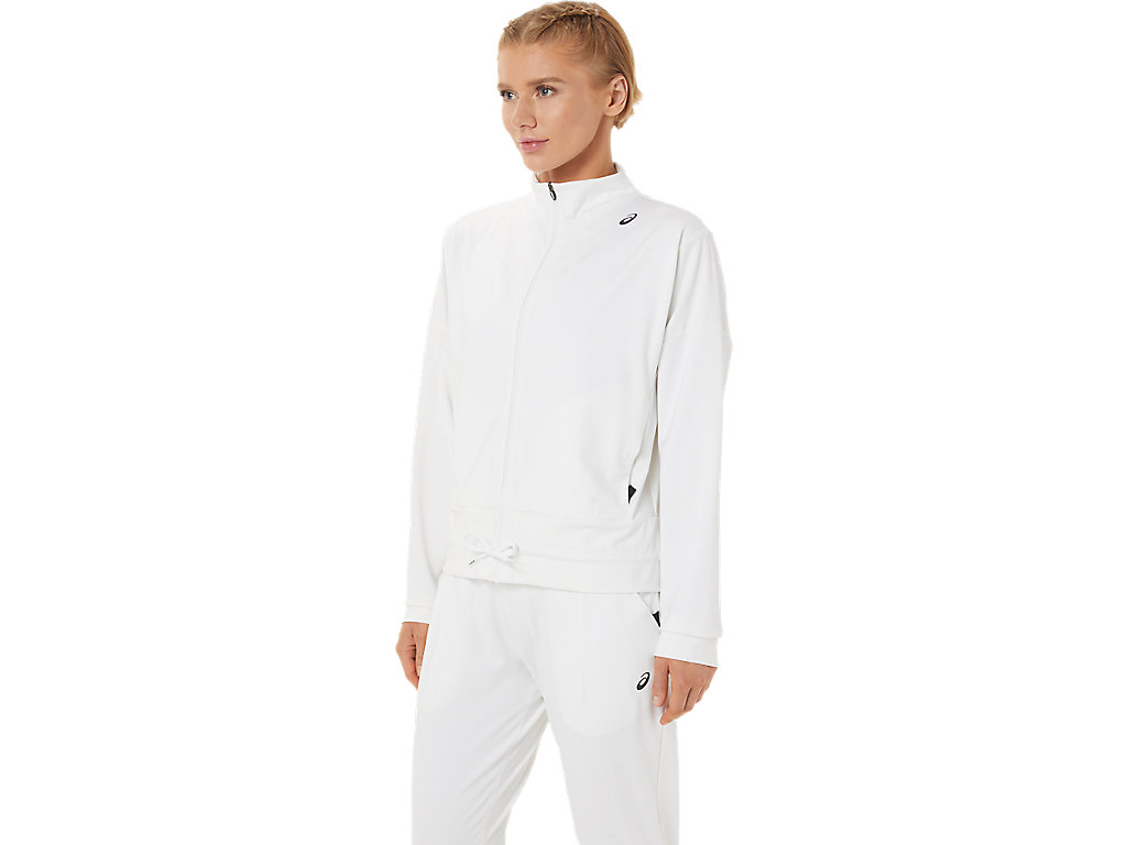 Women's Asics Tennis Jackets White / Black | 2419-UKEOG