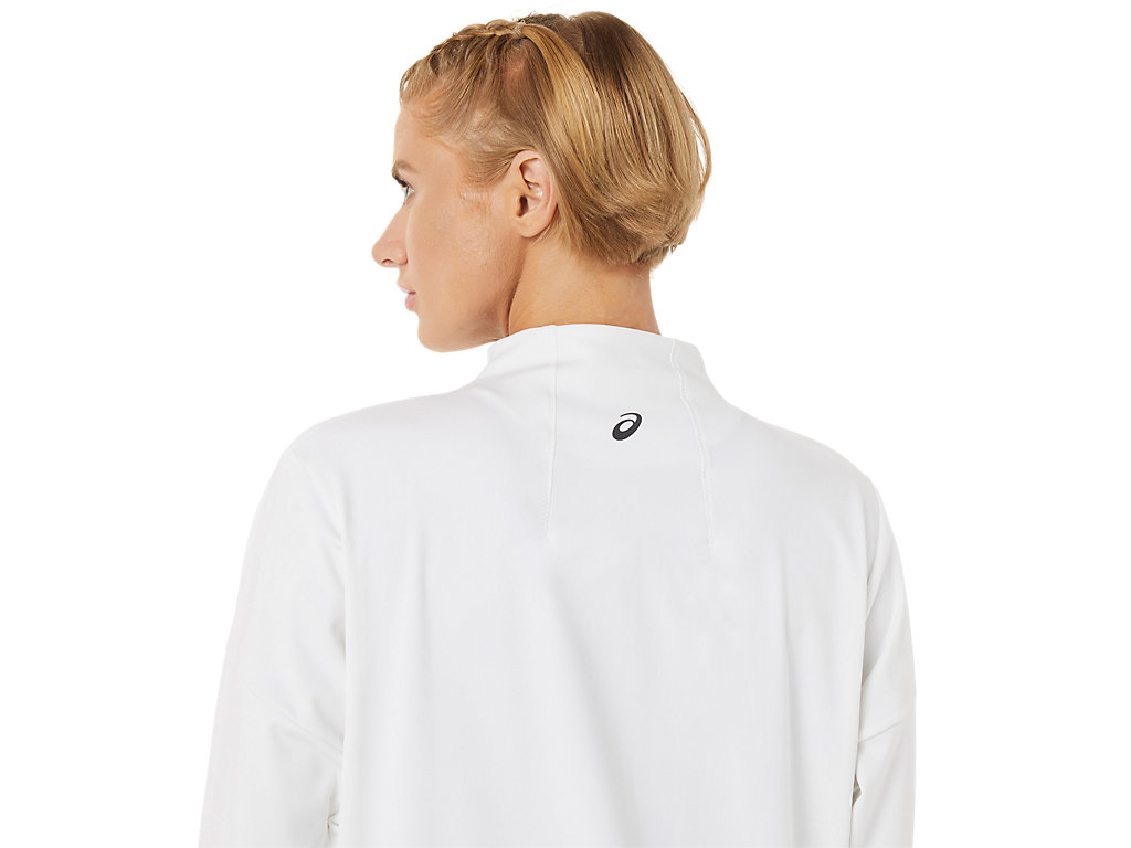 Women's Asics Tennis Jackets White / Black | 2419-UKEOG