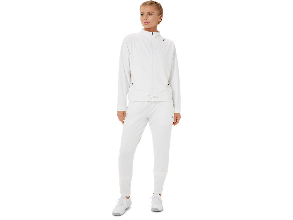 Women's Asics Tennis Jackets White / Black | 2419-UKEOG