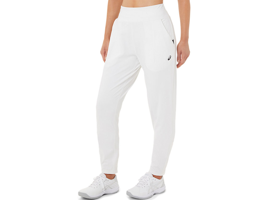 Women's Asics Tennis Pants White / Black | 8293-LQYWK