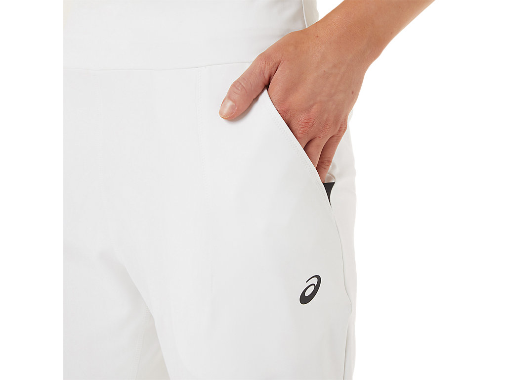 Women's Asics Tennis Pants White / Black | 8293-LQYWK