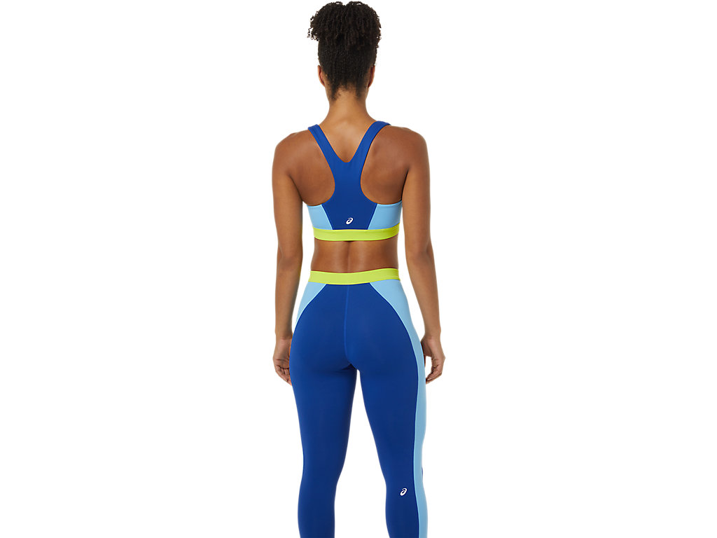 Women's Asics The New Strong Repurposed Sports Bra Blue / Green | 3051-EDQZI