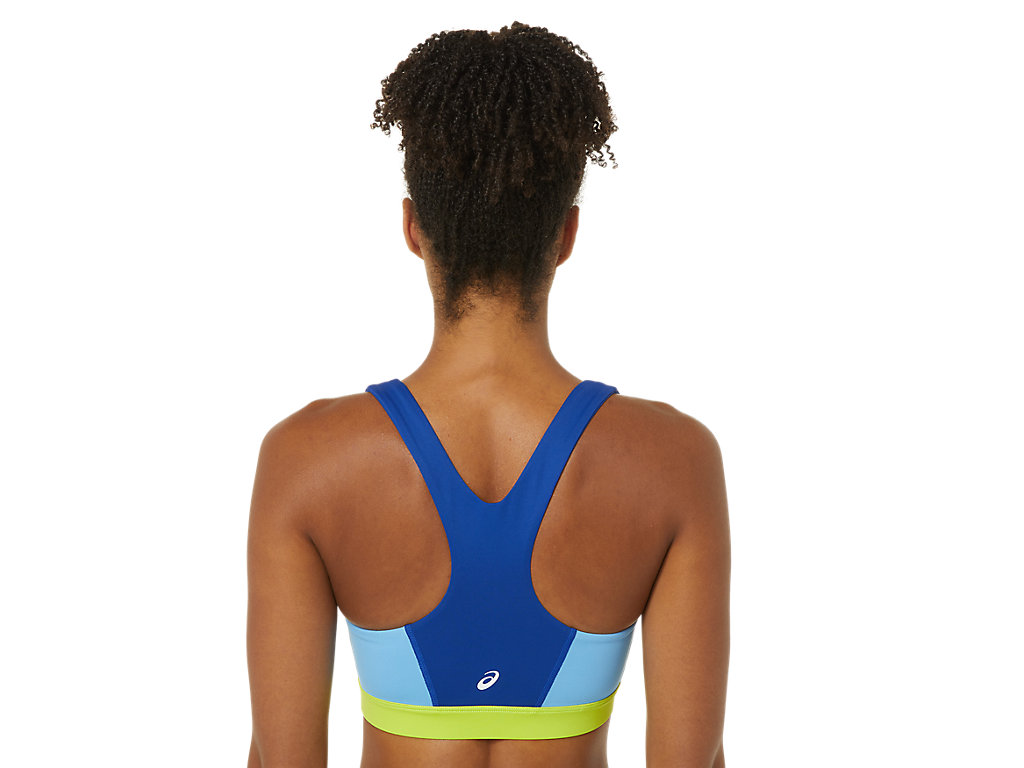 Women's Asics The New Strong Repurposed Sports Bra Blue / Green | 3051-EDQZI