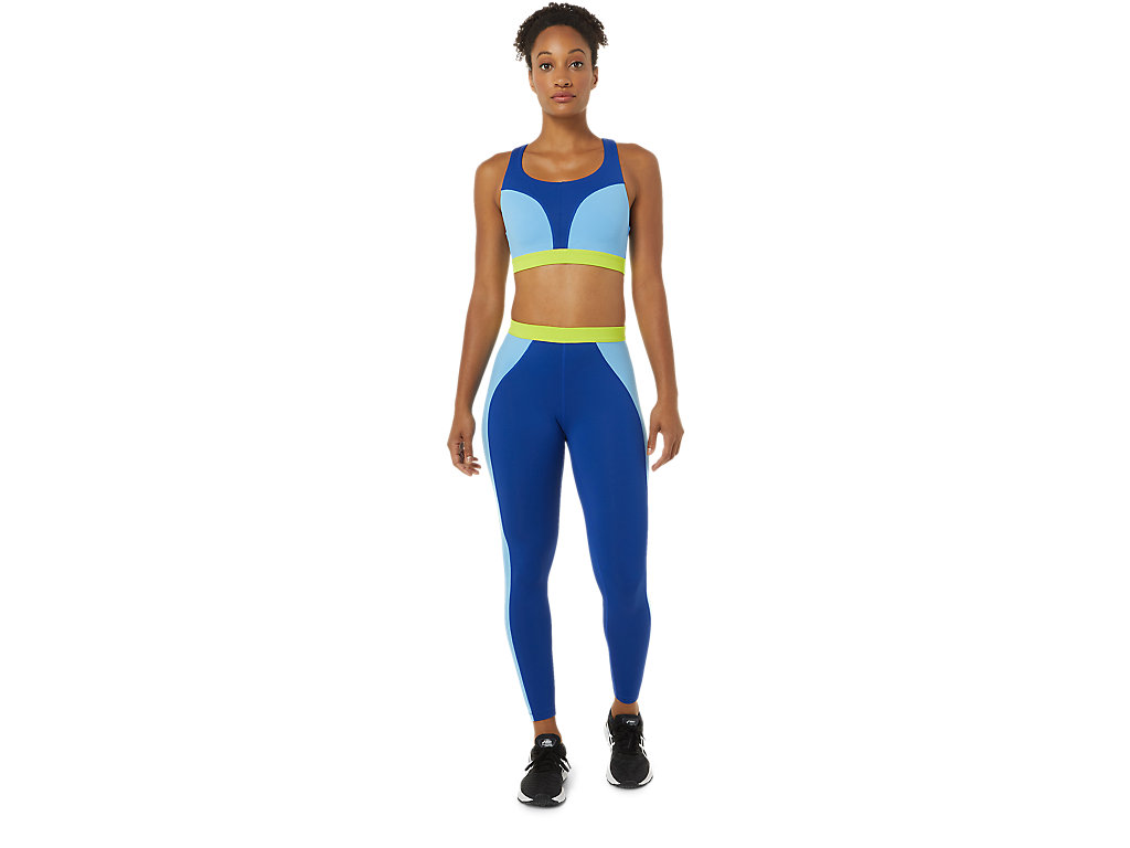 Women's Asics The New Strong Repurposed Sports Bra Blue / Green | 3051-EDQZI