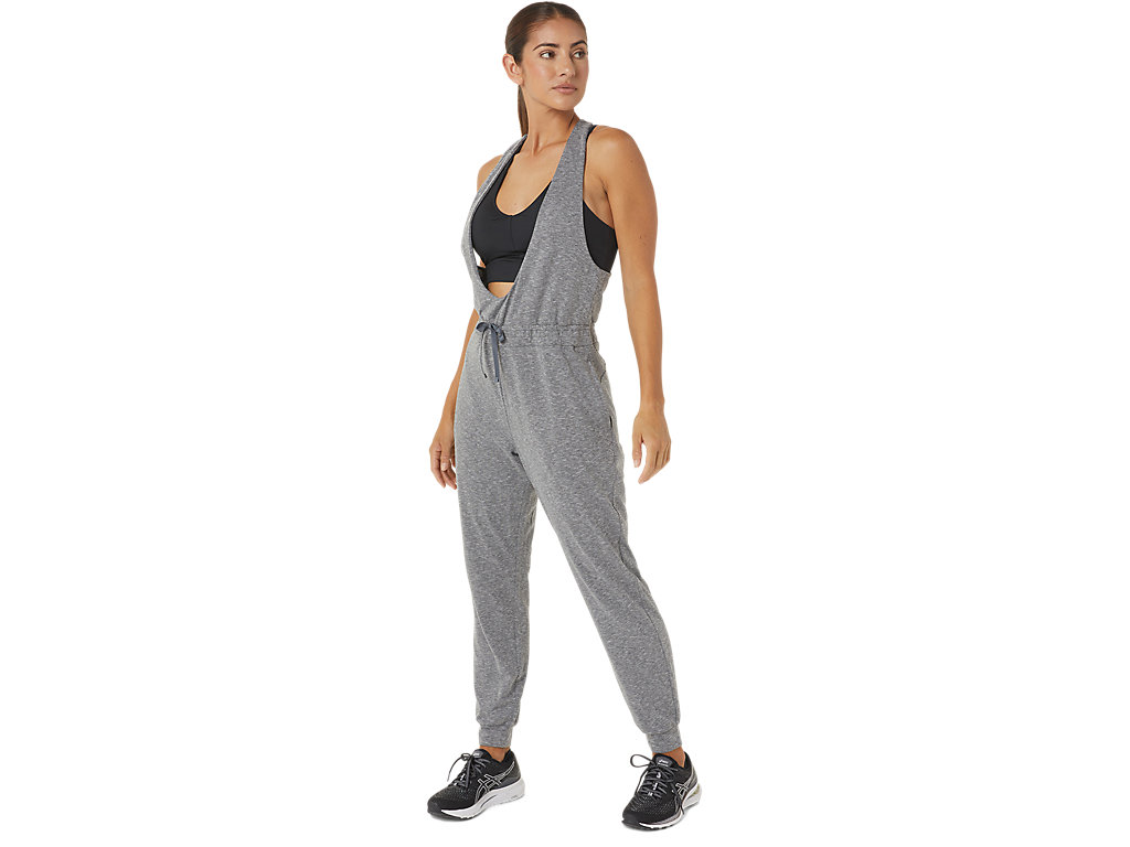 Women's Asics The New Strong Repurposed Jumpsuit Pants Dark Grey | 5238-KRVEU