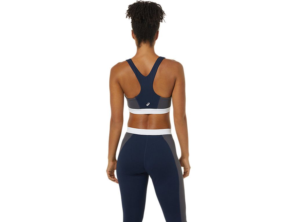 Women's Asics The New Strong Repurposed Sports Bra Navy / Grey | 5971-CKLRZ