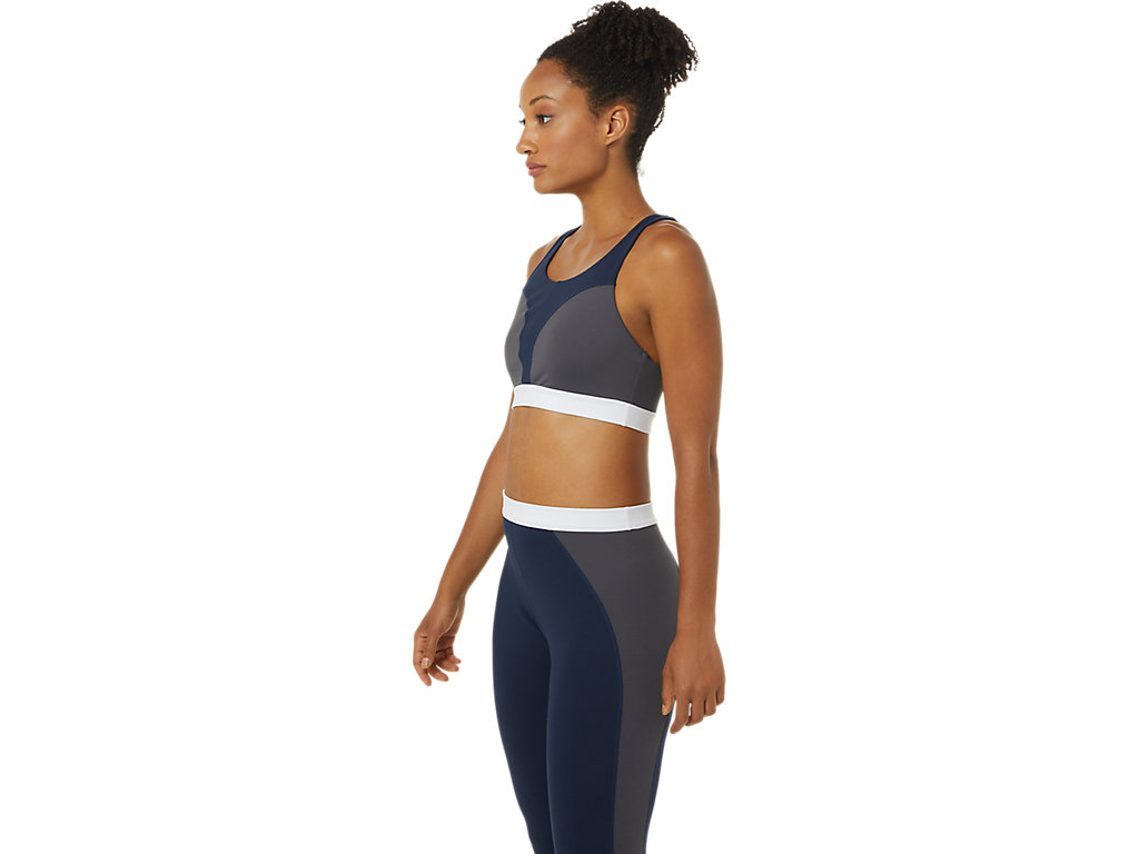 Women's Asics The New Strong Repurposed Sports Bra Navy / Grey | 5971-CKLRZ